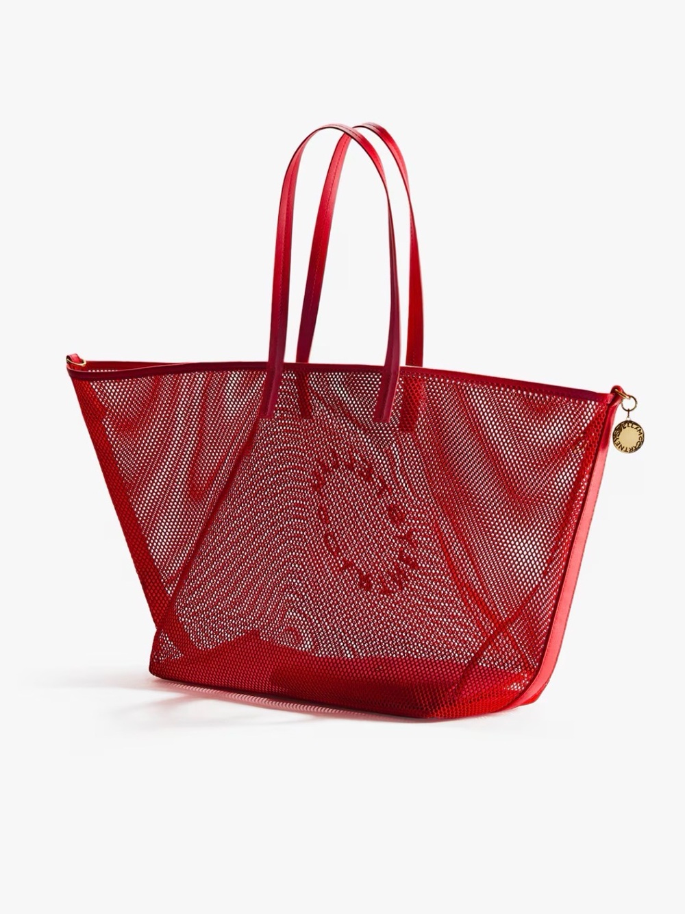 Stella McCartney Red Mesh Tote Bag x H&M - Picture 3 of 5